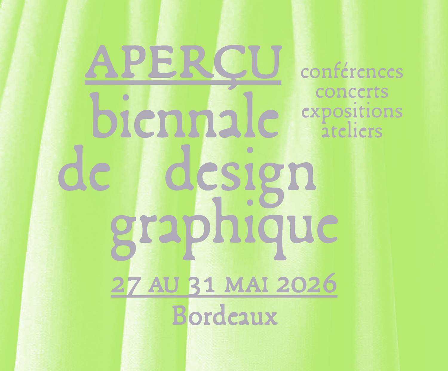 Aperçu, biennale de design graphique, 2026